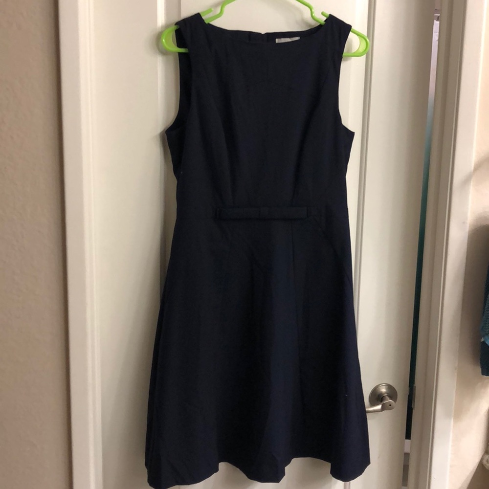 Navy Knee Length Jumper Dress